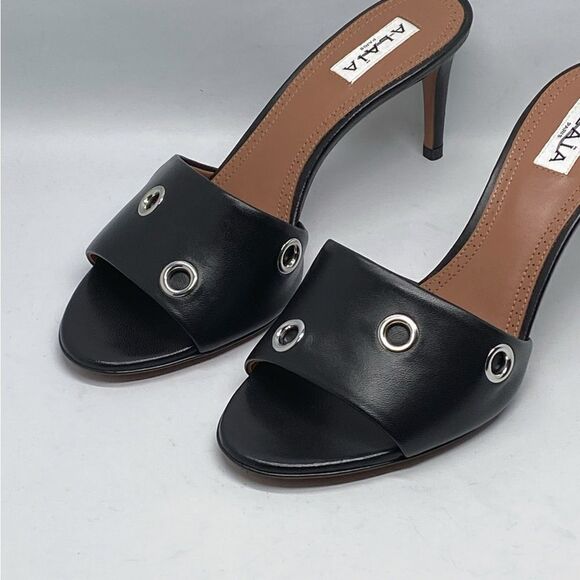 Alaia Oeillets Grommet Leather Mules size 36.5 - Picture 10 of 16